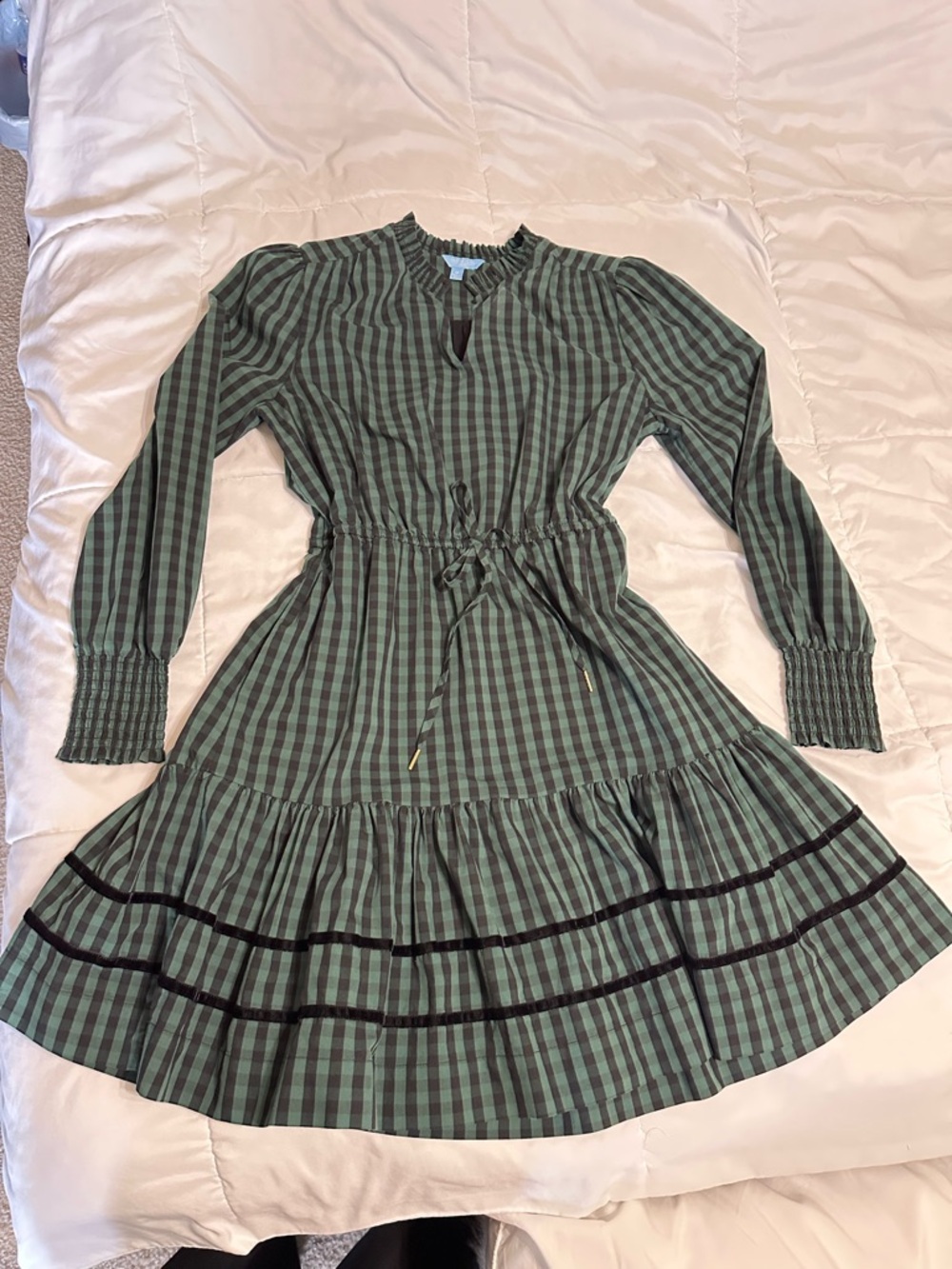 Draper James RSVP Long Sleeve Tiered Dress Size M